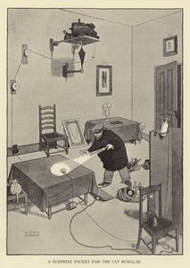A surprise packet for the cat burglar by William Heath Robinson