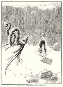 A Very Large Winged Serpent Coming Towards Me