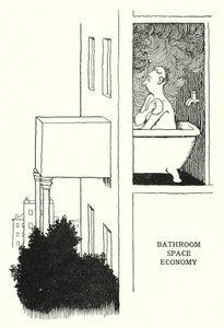 Bathroom Space Economy by William Heath Robinson