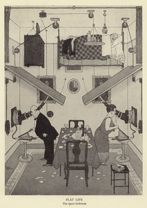 Flat Life, the Spare Bedroom by William Heath Robinson
