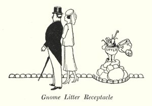 Gnome Litter Receptacle by William Heath Robinson