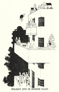 Holiday Joys in Modern Flats by William Heath Robinson