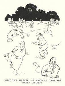 Hunt the Seltzer, a Vigorous Game for Water Diviners by William Heath Robinson