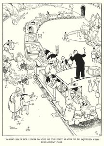 Illustration for Railway Ribaldry by W Heath Robinson by William Heath Robinson