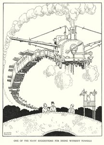 Illustration for Railway Ribaldry by W Heath Robinson by William Heath Robinson