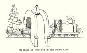 Illustration for Railway Ribaldry by W Heath Robinson by William Heath Robinson