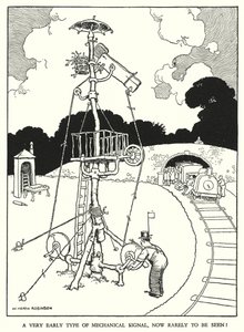 Illustration for Railway Ribaldry by W Heath Robinson by William Heath Robinson
