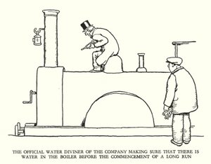 Illustration for Railway Ribaldry by W Heath Robinson by William Heath Robinson