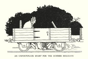 Illustration for Railway Ribaldry by W Heath Robinson by William Heath Robinson