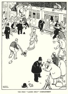 Illustration for Railway Ribaldry by W Heath Robinson by William Heath Robinson