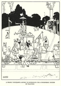 Illustration for Railway Ribaldry by W Heath Robinson by William Heath Robinson