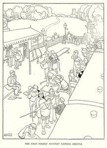 Illustration for Railway Ribaldry by W Heath Robinson by William Heath Robinson