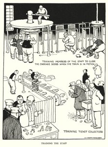 Illustration for Railway Ribaldry by William Heath Robinson