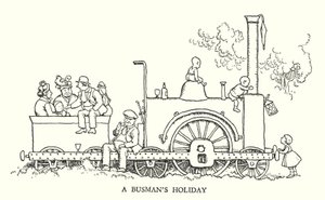 Illustration for Railway Ribaldry by W Heath Robinson by William Heath Robinson