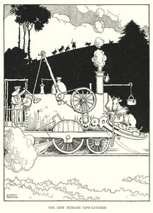 Illustration for Railway Ribaldry by W Heath Robinson by William Heath Robinson