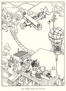 Illustration for Railway Ribaldry by W Heath Robinson by William Heath Robinson