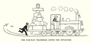 Illustration for Railway Ribaldry by W Heath Robinson by William Heath Robinson