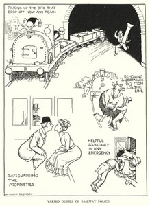Illustration for Railway Ribaldry by William Heath Robinson