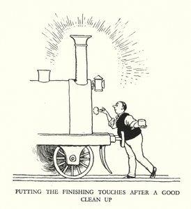 Illustration for Railway Ribaldry by W Heath Robinson by William Heath Robinson