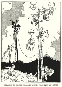Illustration for Railway Ribaldry by W Heath Robinson by William Heath Robinson