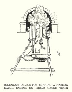 Illustration for Railway Ribaldry by W Heath Robinson by William Heath Robinson