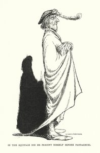 In this equipage did he present himself before Pantagruel by William Heath Robinson