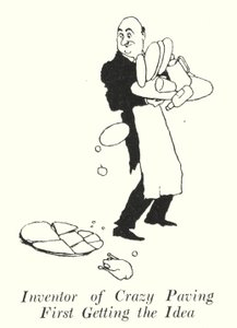 Inventor of Crazy Paving First Getting the Idea by William Heath Robinson