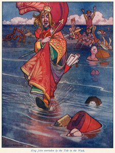 King John Overtaken by the Tide in the Wash by William Heath Robinson
