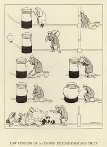 Low cunning of a common picture-postcard thief by William Heath Robinson