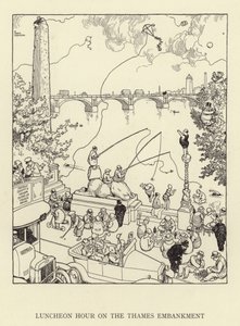 Luncheon Hour on the Thames Embankment