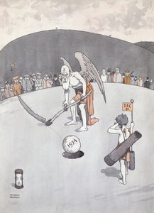 Putting Out the Old Holed Out by William Heath Robinson