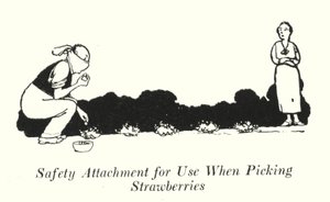 Safety Attachment for Use When Picking Strawberries by William Heath Robinson