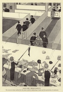 Sale-time improvements, the one-at-a-time method for the more orderly conducting of sales and the protection of assistants by William Heath Robinson