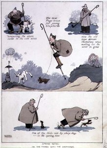 Spring Notes - In the meads with the shepherds by William Heath Robinson