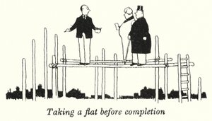 Taking a flat before completion by William Heath Robinson