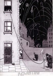 The Latest Method of Arousing Special Constables in the Dead of Night, illustration for 