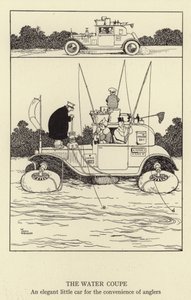 The Water Coupe, an elegant little car for the convenience of anglers by William Heath Robinson