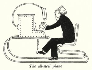 The all-steel piano by William Heath Robinson