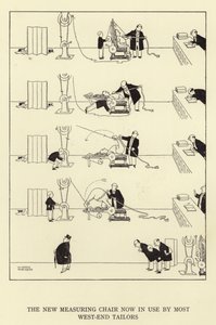 The new measuring chair now in use by most west-end tailors by William Heath Robinson