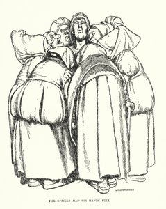 The officer had his hands full by William Heath Robinson