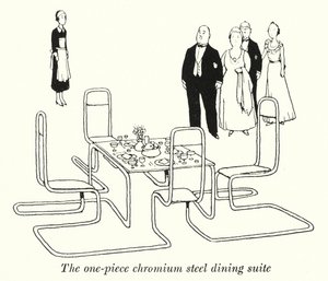 The One-Piece Chromium Steel Dining Suite by William Heath Robinson
