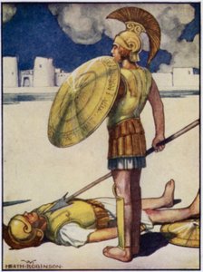 The shadow of Death came down upon Hector by William Heath Robinson
