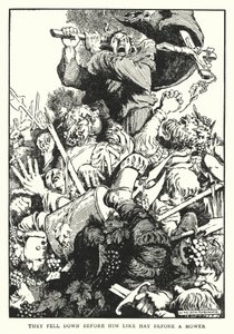 They Fell Down Before Him Like Hay Before a Mower by William Heath Robinson