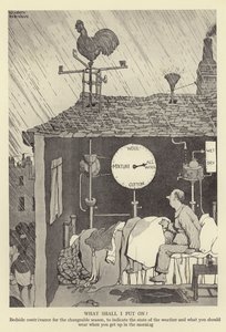 What Shall I Put On? Bedside Contrivance for the Changeable Season, to Indicate the State of the Weather and What You Should Wear When You Get Up in the Morning by William Heath Robinson