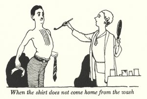 When the Shirt Does Not Come Home from the Wash by William Heath Robinson