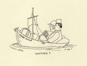 Whither, Married Couple Setting Off on the Sea of Married Life by William Heath Robinson