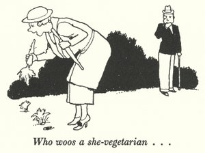 Who woos a she-vegetarian by William Heath Robinson