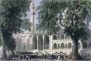 Yeni Djami, or Mosque of the Sultana Valide, Istanbul, engraved by J.C. Varrall by William Henry (after) Bartlett