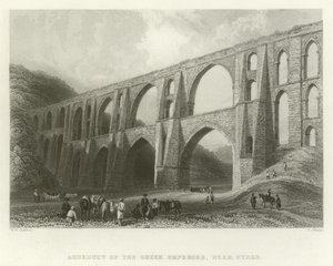Aqueduct of the Emperors, Near Pyrgo, Turkey by William Henry Bartlett