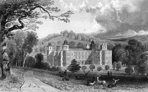 Audley End, Essex, engraved by Henry Adlard, 1832